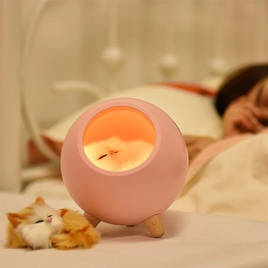 LED Cat Night Light for Bedroom & Cute Cat House- Cat Lover Gifts for Women, Wife, Mom, Teen Girls