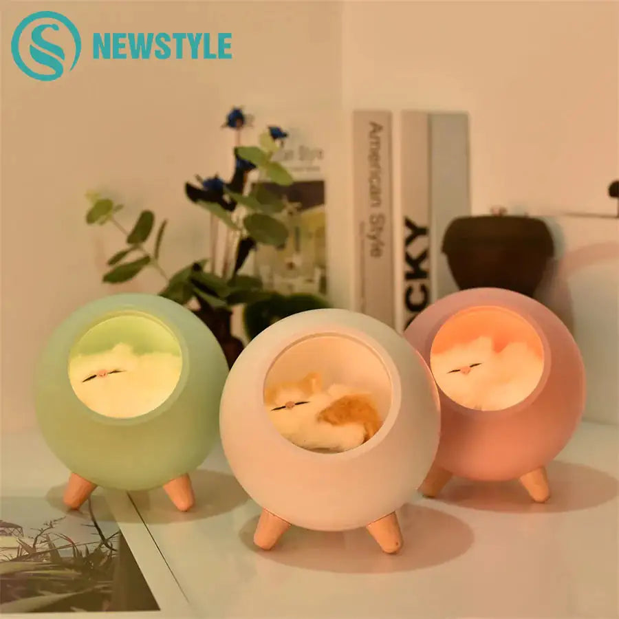 LED Cat Night Light for Bedroom & Cute Cat House- Cat Lover Gifts for Women, Wife, Mom, Teen Girls