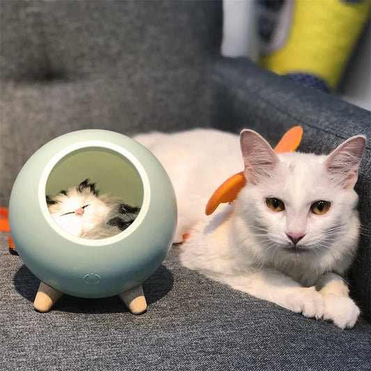 LED Cat Night Light for Bedroom & Cute Cat House- Cat Lover Gifts for Women, Wife, Mom, Teen Girls