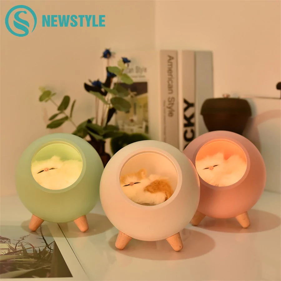 LED Cat Night Light for Bedroom & Cute Cat House- Cat Lover Gifts for Women, Wife, Mom, Teen Girls