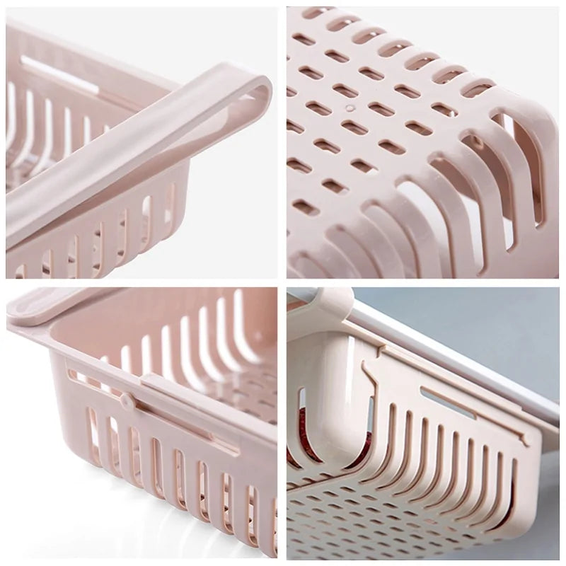Shelf Kitchen Organizer -  Adjustable & fit neatly into a refrigerator